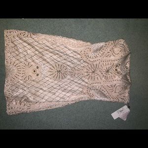 Sue Wong champagne color beaded dress